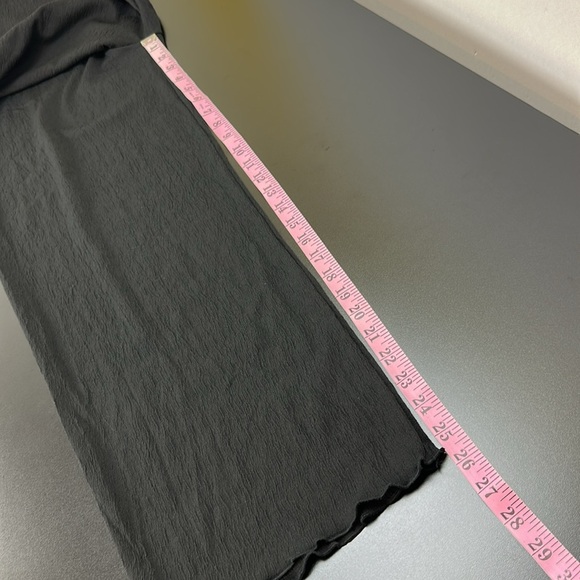 Portocruz Black Gauzy Stretch Drawstring Waist Wide Leg Cover Up Pants Beachy L - Picture 12 of 14